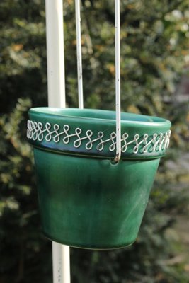 Floor Lamp with Wrought Iron and Ceramic Bird, 1950s-WEQ-1339077