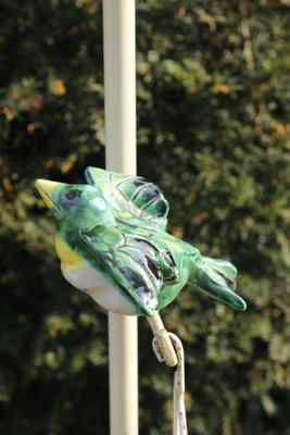 Floor Lamp with Wrought Iron and Ceramic Bird, 1950s-WEQ-1339077