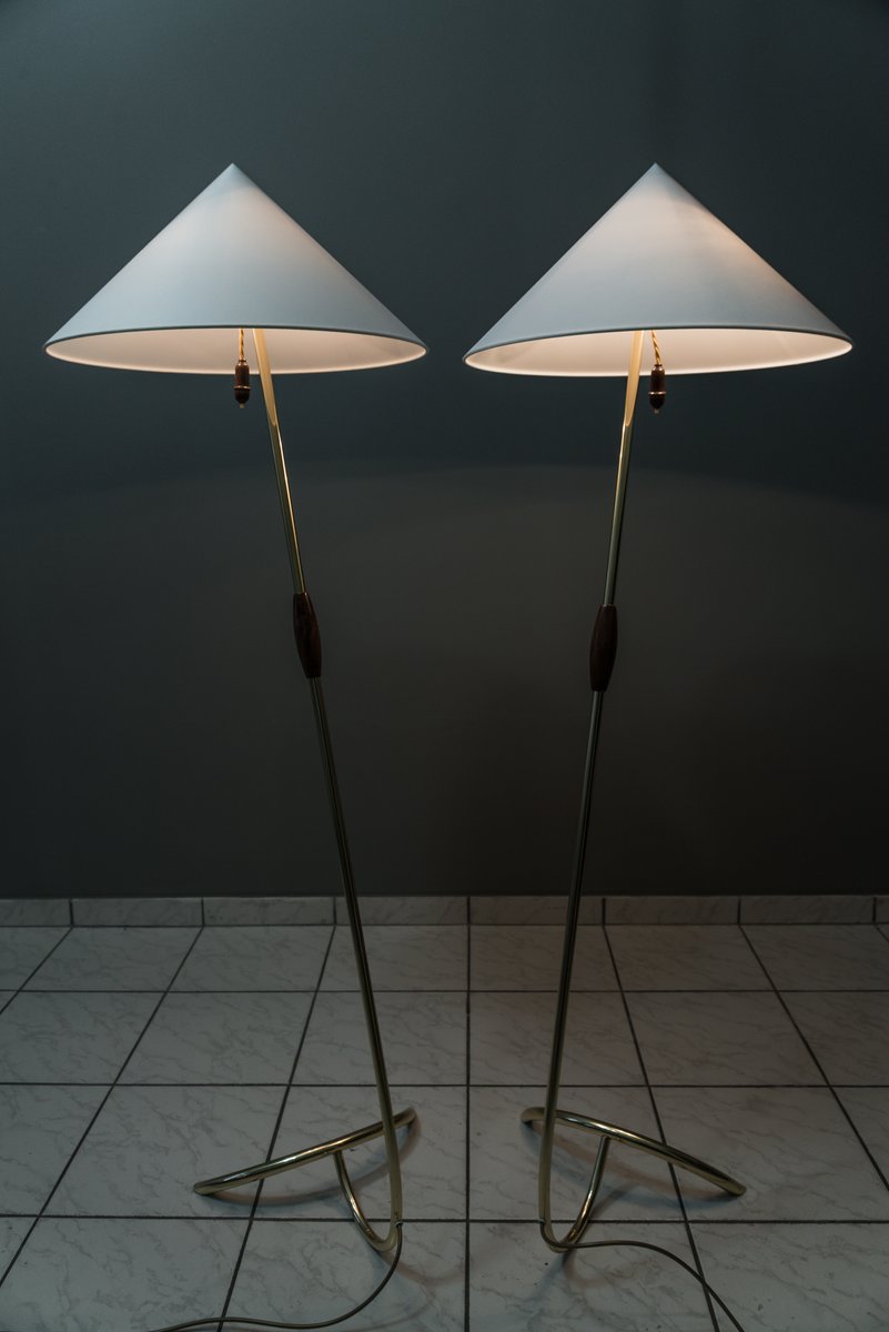 Floor Lamps by Rupert Nikoll, 1950s, Set of 2