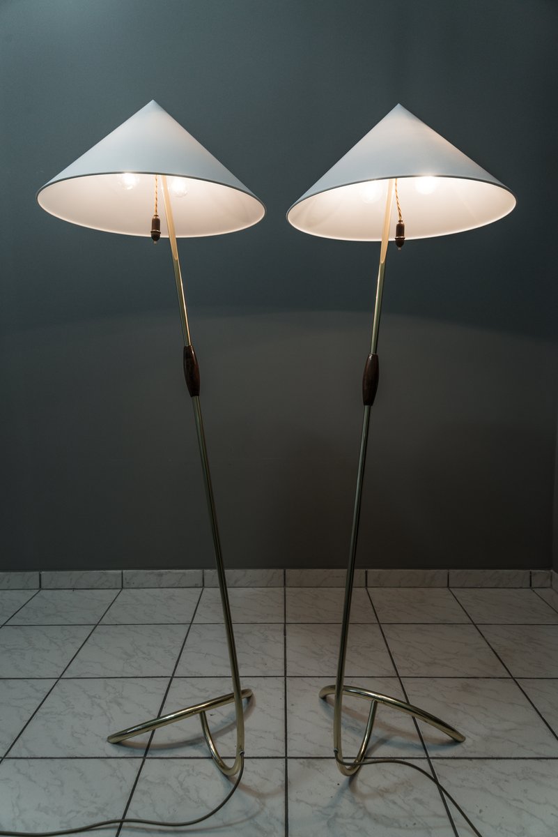 Floor Lamps by Rupert Nikoll, 1950s, Set of 2