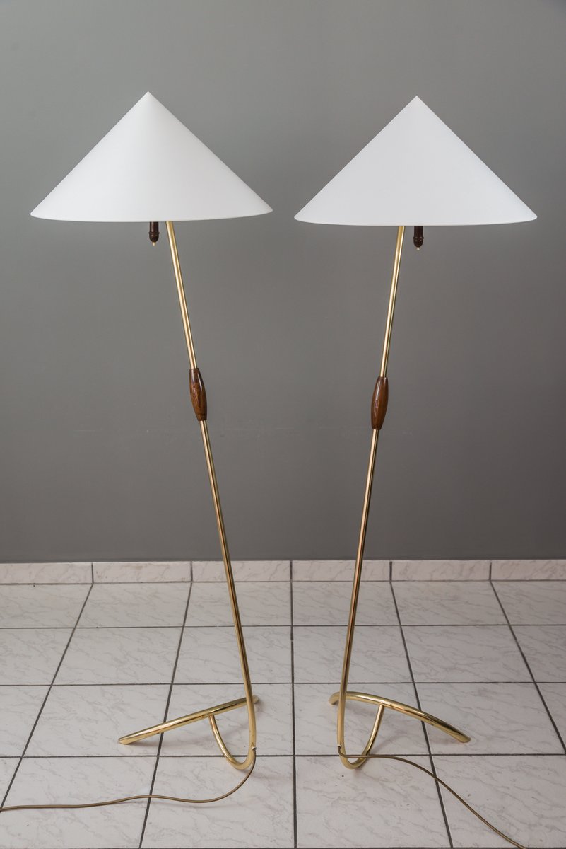 Floor Lamps by Rupert Nikoll, 1950s, Set of 2