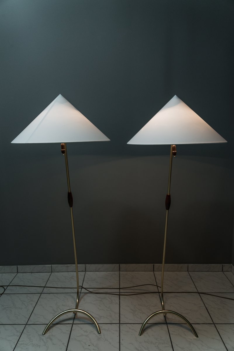 Floor Lamps by Rupert Nikoll, 1950s, Set of 2