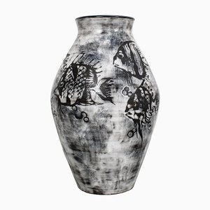 Floor Vase with Fish Pattern-OKG-1435258