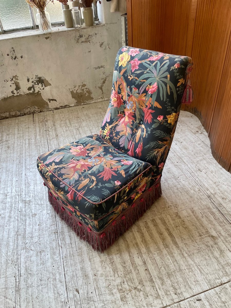 Floral Armchair by Jean Roche, 1980s