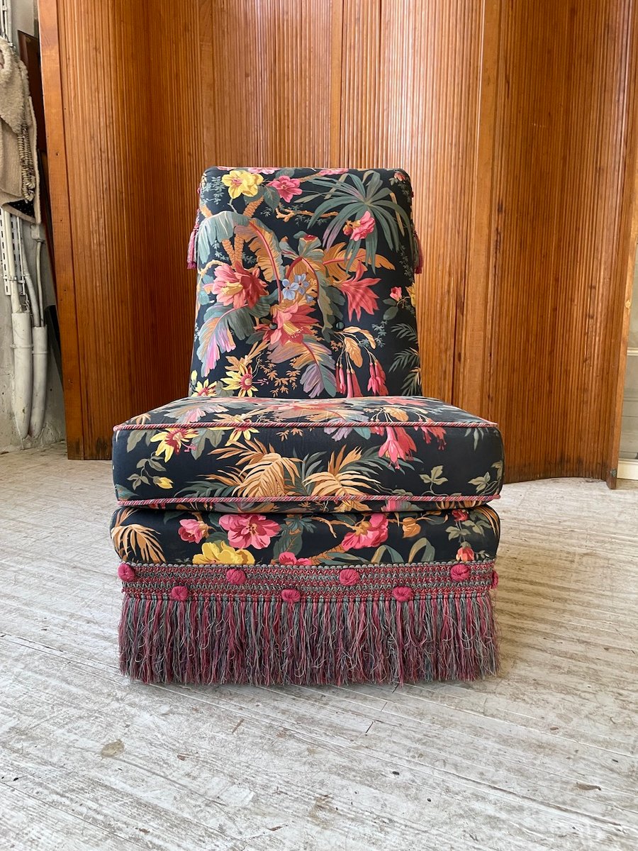 Floral Armchair by Jean Roche, 1980s