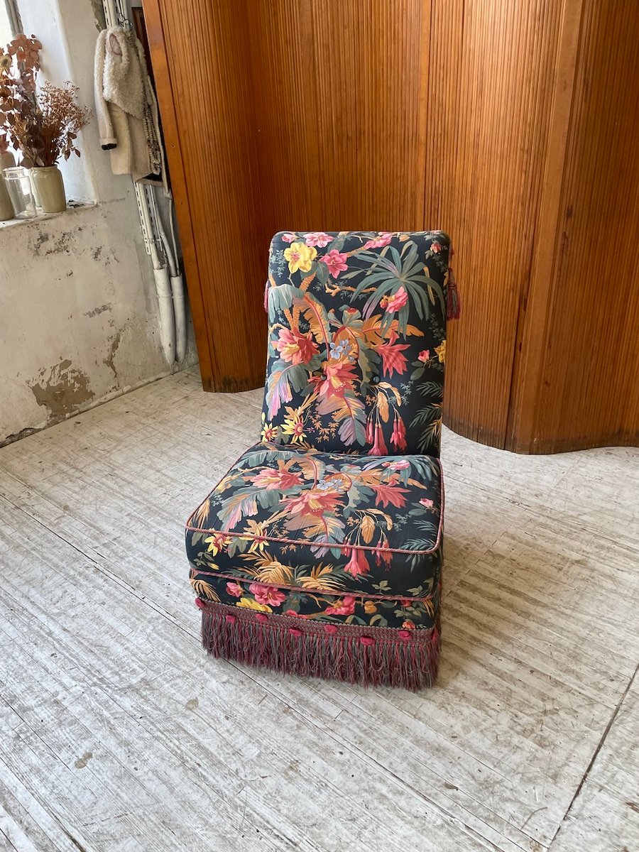 Floral Armchair by Jean Roche, 1980s