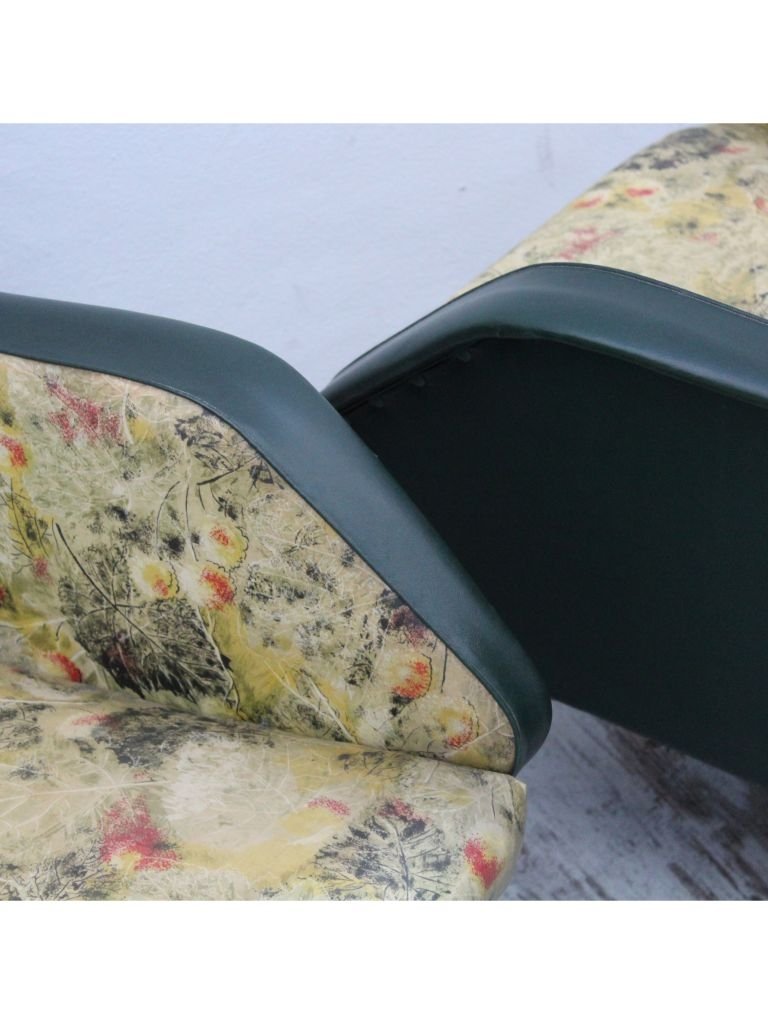 Floral Armchairs, 1950s, Set of 2