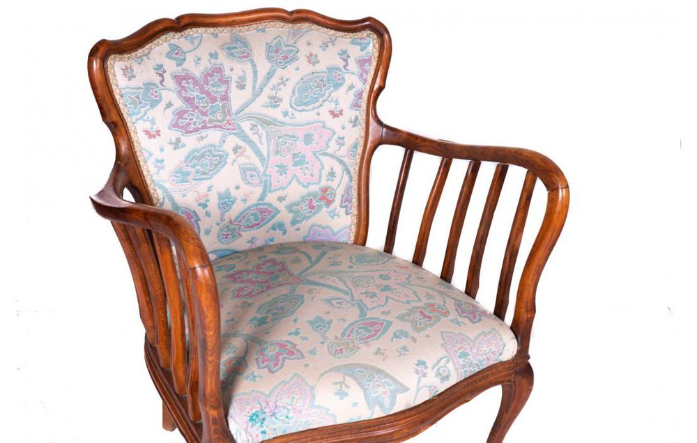 Floral Armchairs, Set of 2