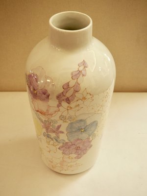 Floral Ceramic Vase from Ernestine Salerno, 1950s-TKR-874451