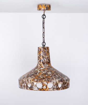 Floral Earthenware Pendant Lamp, 1960s-GCG-1075987