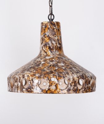 Floral Earthenware Pendant Lamp, 1960s-GCG-1075987