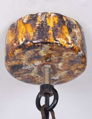 Floral Earthenware Pendant Lamp, 1960s-GCG-1075987