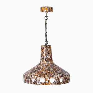 Floral Earthenware Pendant Lamp, 1960s-GCG-1075987