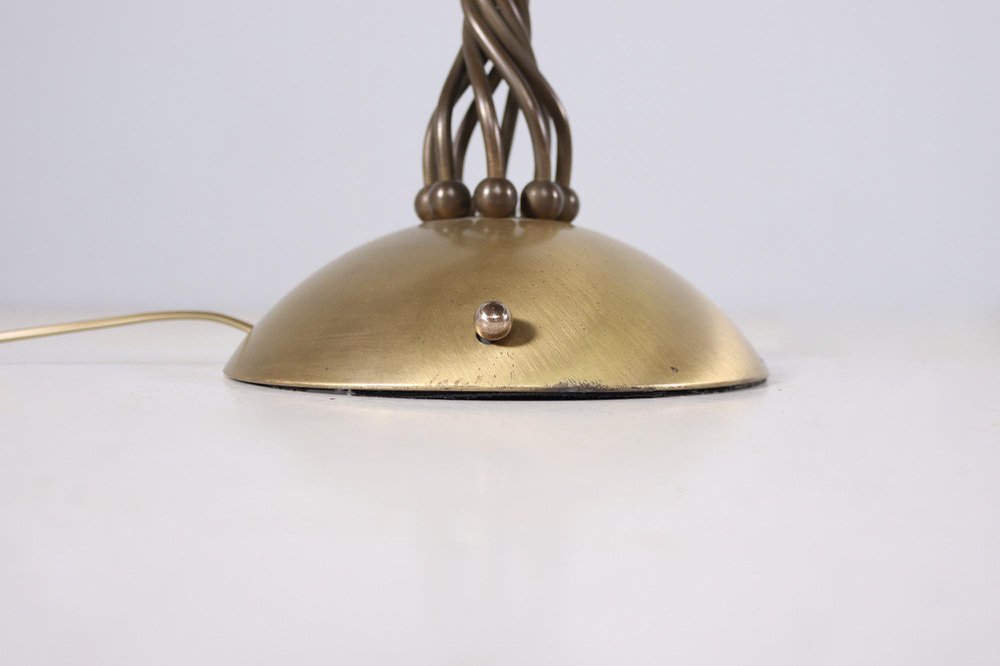 Floral Lamp in Brass Tulle