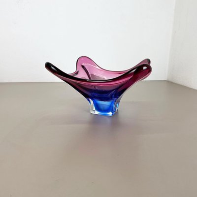 Floral Murano Glass Bowl Centerpiece from Fratelli Toso, Italy, 1970s-QZ-1256942