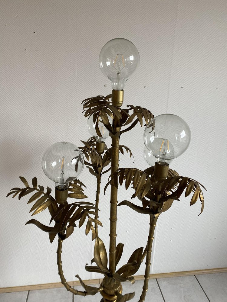 Floral Palm Floor Lamp in Hans Kögl Style, 1960s