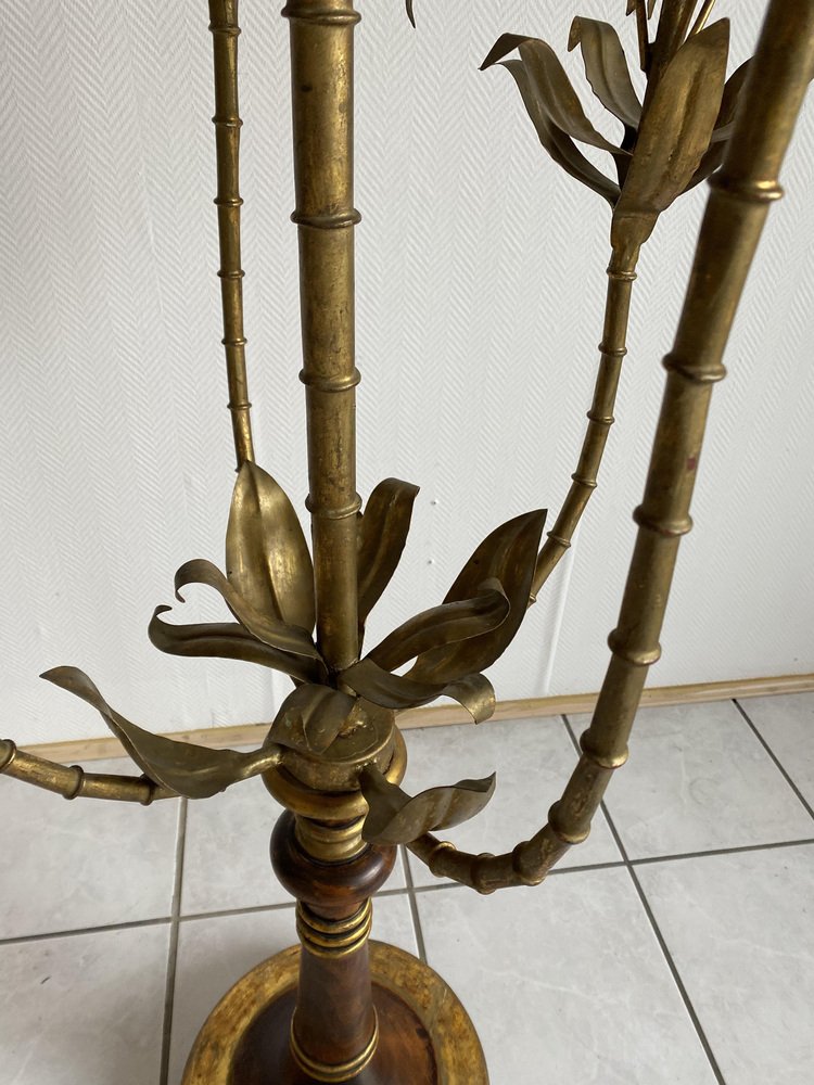 Floral Palm Floor Lamp in Hans Kögl Style, 1960s