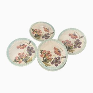 Floral Serving Plates, 1900s, Set of 10-TEP-1749353