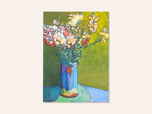 Floral Still Life, 1989, Oil on Wood-GPP-1139977