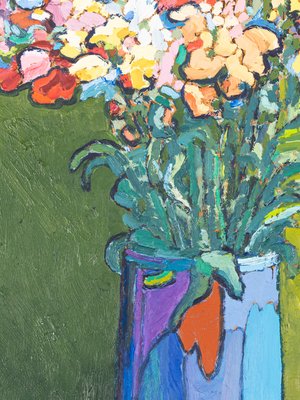 Floral Still Life, 1989, Oil on Wood-GPP-1139977