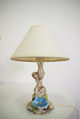 Floral Table Lamps from Abat Jour, 1950s, Set of 2-KNM-910446