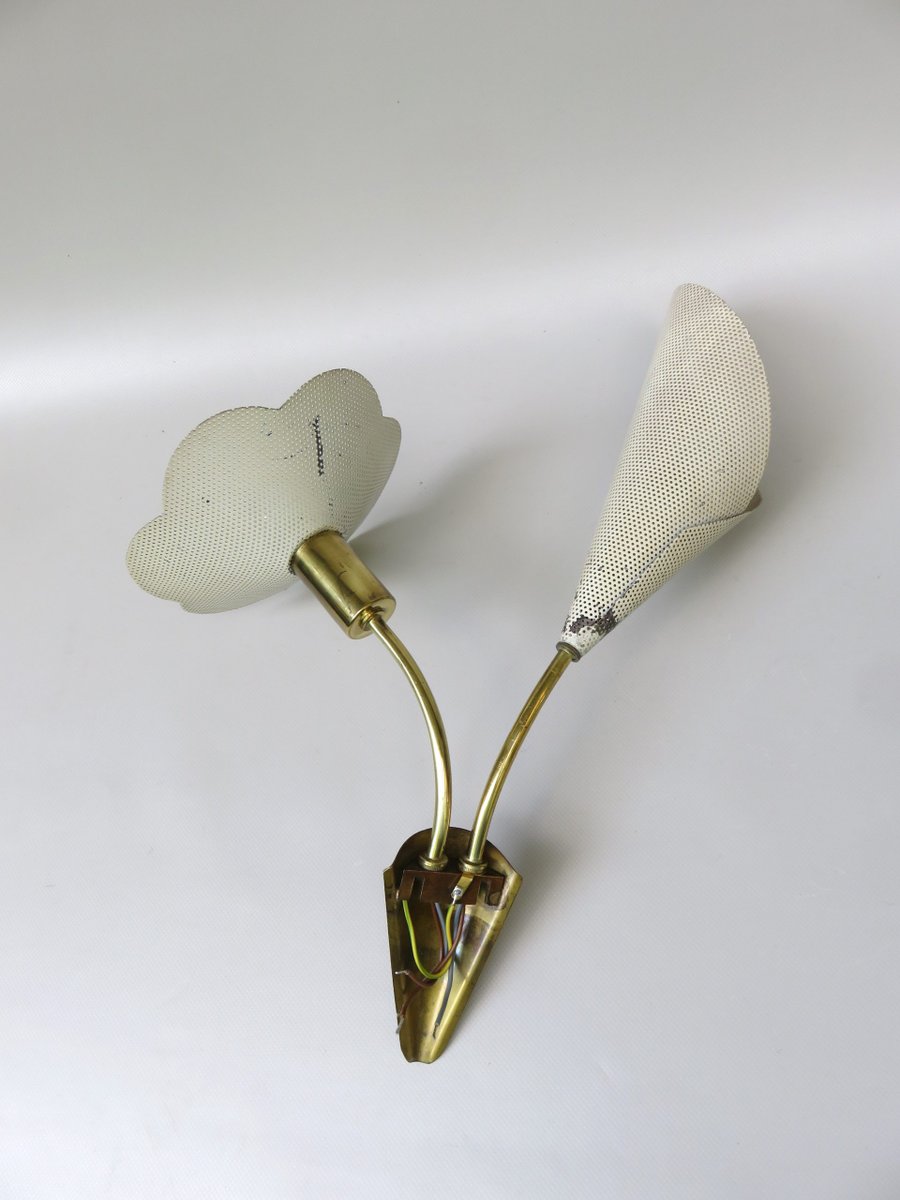 Floral Wall Lights, 1950s, Set of 2