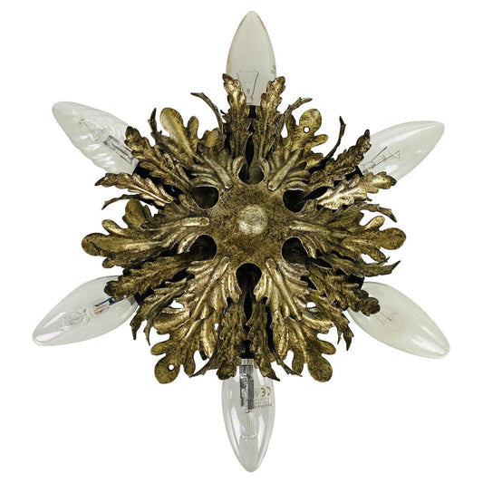 Florentine Flower Flush Mount Attributed to Banci Firenze, 1950s