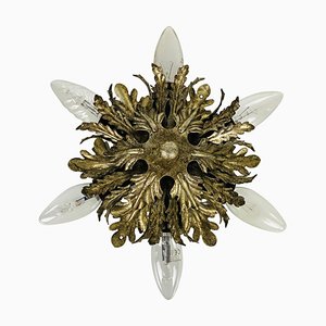 Florentine Flower Flush Mount Attributed to Banci Firenze, 1950s-PUK-933485