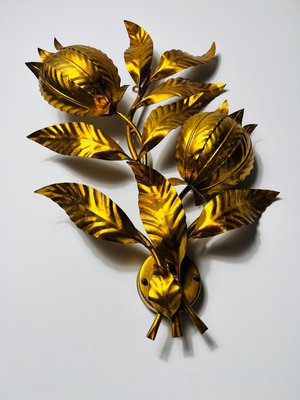 Florentine Flower Shape Wall Lamp attributed to Hans Kögl, Germany, 1950s-PUK-2024104