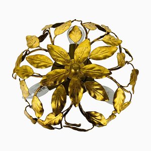 Florentine Flower Shaped Flush Mount in the Style of Banci Firenze, 1950s-PUK-973390