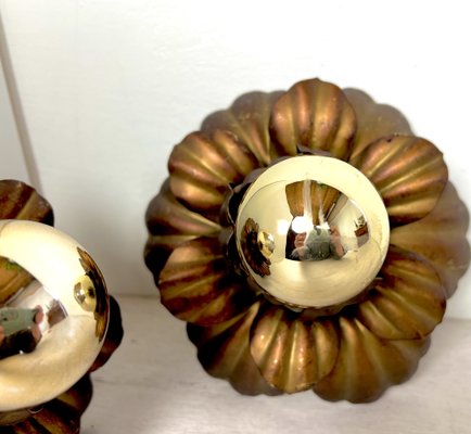 Florentine Flower Wall Sconces, 1960s, Set of 2-WZZ-1354353