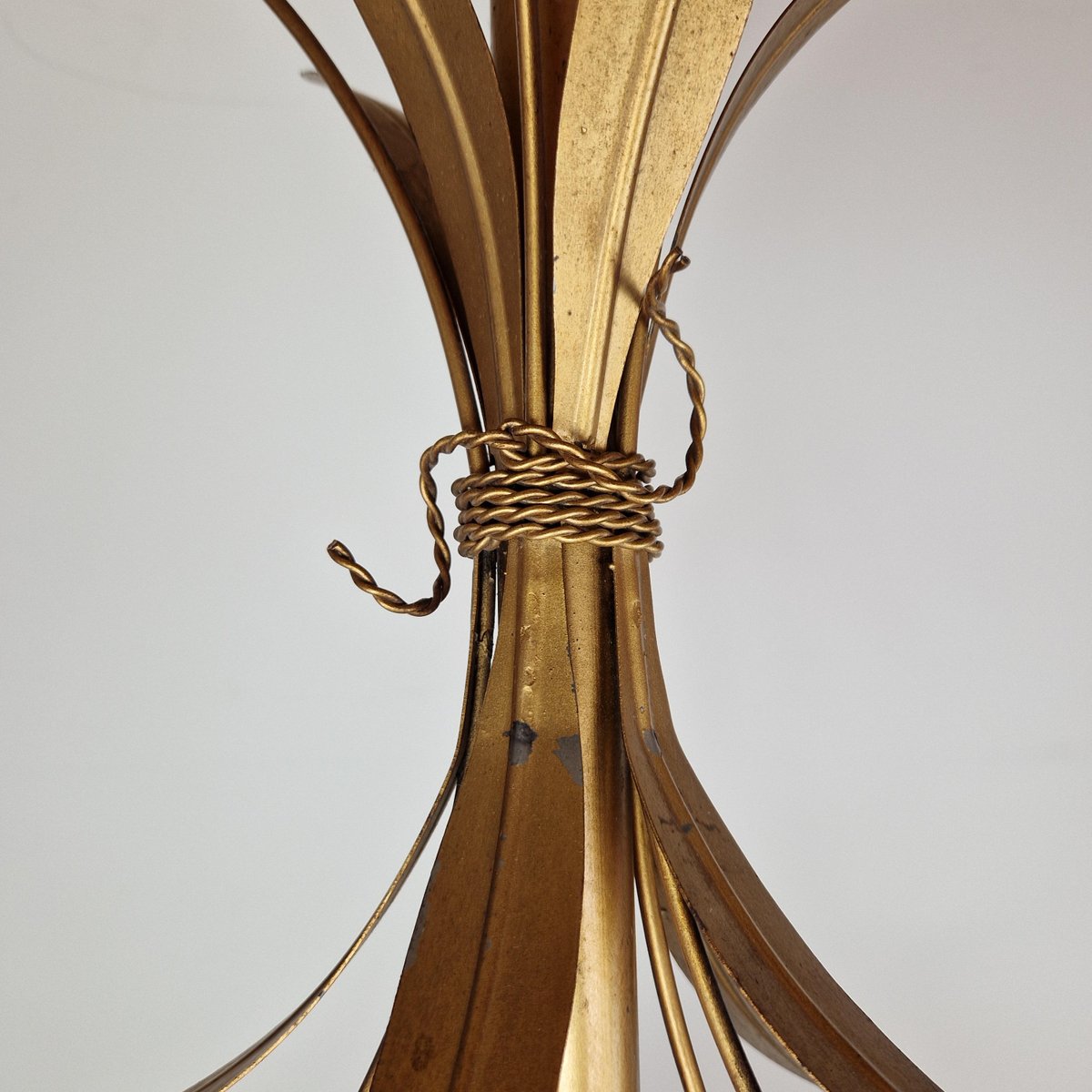 Florentine Gilt Metal Floor Lamp attributed to Hans Kögl, 1970s