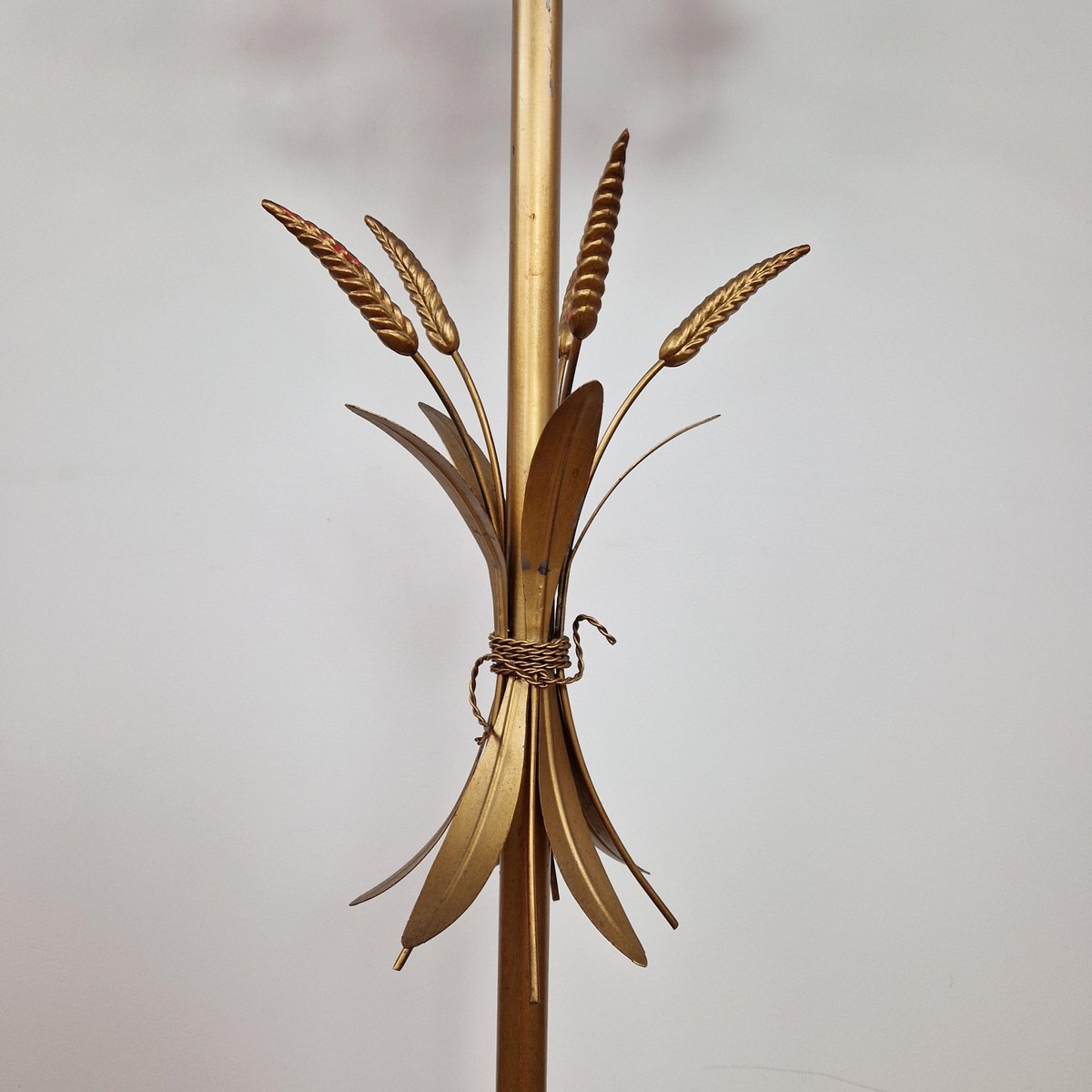 Florentine Gilt Metal Floor Lamp attributed to Hans Kögl, 1970s