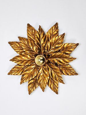 Florentine Hollywood Regency Gilt Metal Wall or Ceiling Light by Hans Kögl, 1980s-MWV-1751065