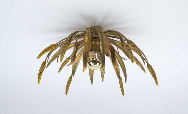 Florentine Italian Metal Ceiling Lamp, 1960s