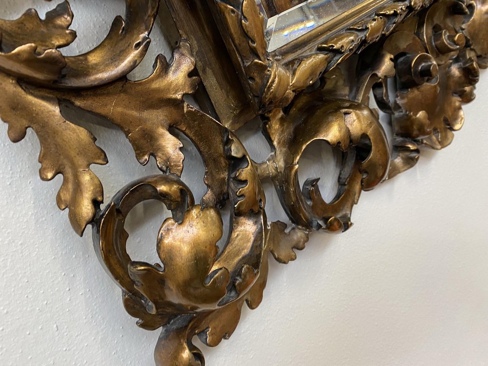 Florentine Mirror with Gilded Acanthus Leaf Details