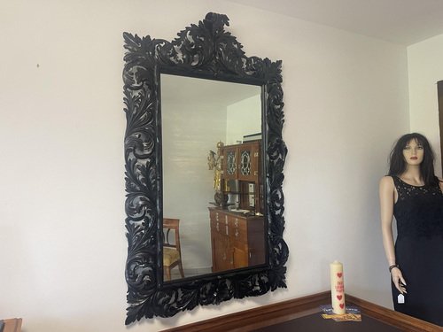 Florentine Mirror with Wood Carving