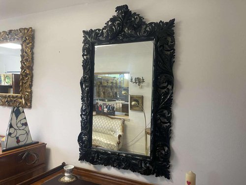 Florentine Mirror with Wood Carving