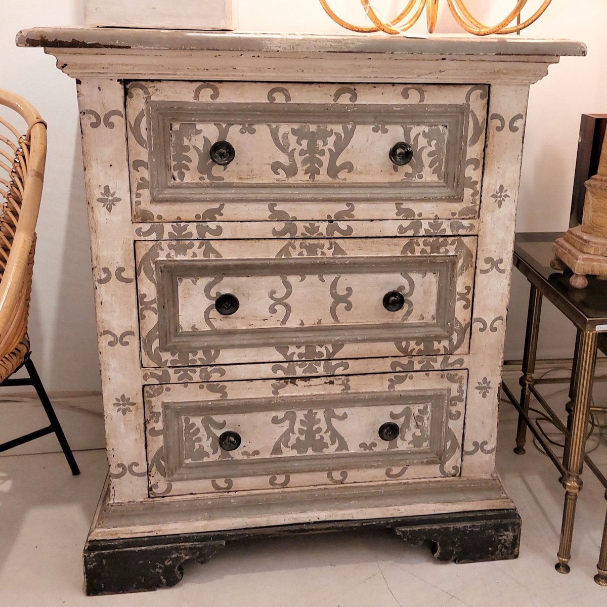 Florentine Polychrome Wooden Chest of Drawers, 1890s