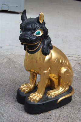 Florentine Porcelain 24kt Gold Chinese Lion, 1970-EH-1209568