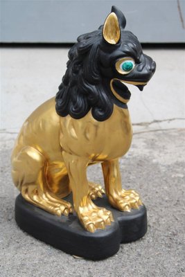 Florentine Porcelain 24kt Gold Chinese Lion, 1970-EH-1209568