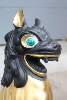 Florentine Porcelain 24kt Gold Chinese Lion, 1970-EH-1209568