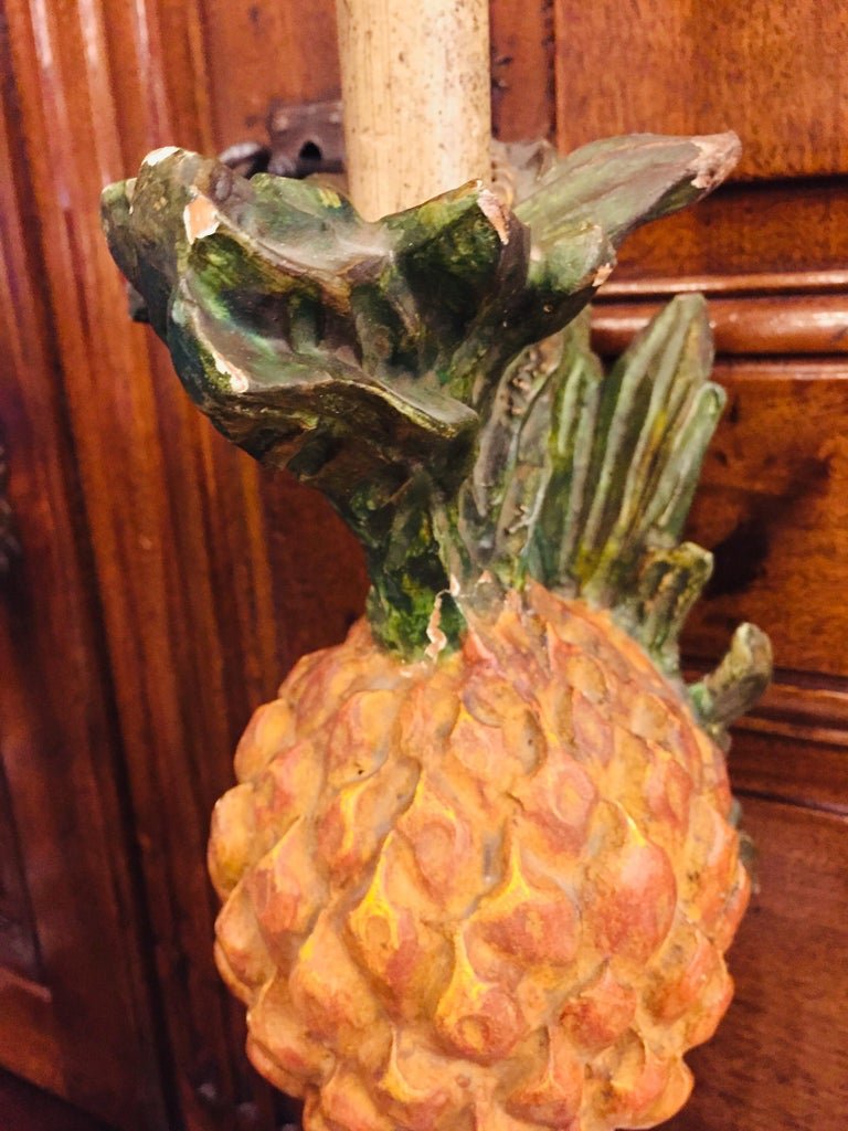 Florentine Table Lamp in Carved Wood, 1950s