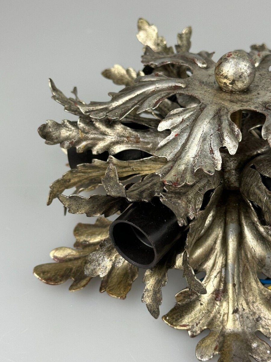 Florentine Wall or Ceiling Lamp in Metal from Banci Firenze, 1960s-1970s