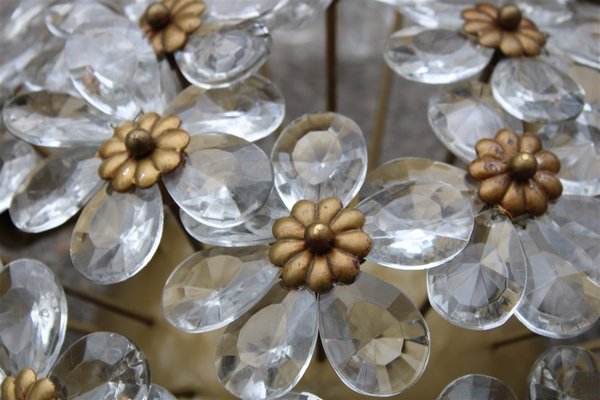 Flower Bouquet Ceiling Lights in Crystal, France, 1950s, Set of 2-EH-1058101