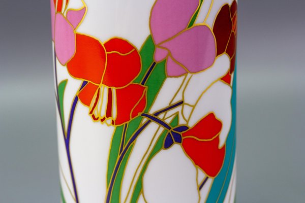 Flower Cylinder Vase in Porcelain by Wolf Bauer for Rosenthal, Germany-KEG-1086744