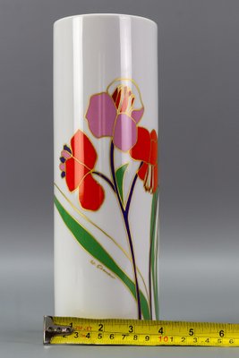 Flower Cylinder Vase in Porcelain by Wolf Bauer for Rosenthal, Germany-KEG-1086744