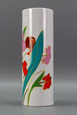 Flower Cylinder Vase in Porcelain by Wolf Bauer for Rosenthal, Germany-KEG-1086744