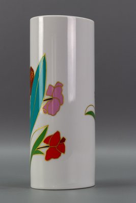 Flower Cylinder Vase in Porcelain by Wolf Bauer for Rosenthal, Germany-KEG-1086744