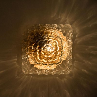 Flower Glass Flush Mount or Wall Sconce, 1960s-VDW-1300445